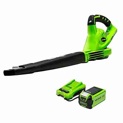 greenworks 40v 150 mph cordless leaf blower 20ah battery and charger