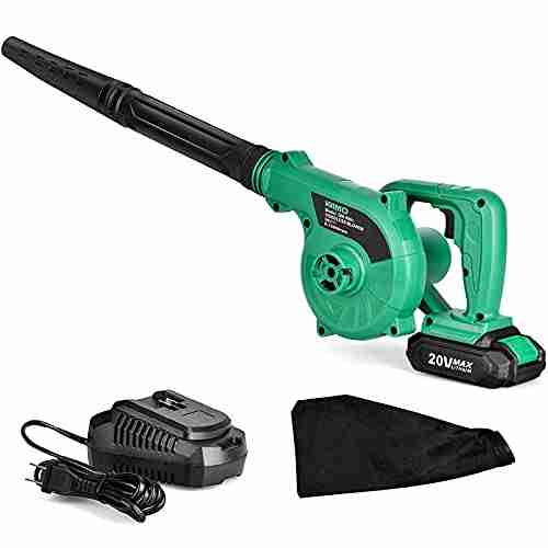 k i m o cordless leaf blower 20v 20 ah lithium battery 2in1 sweeper 