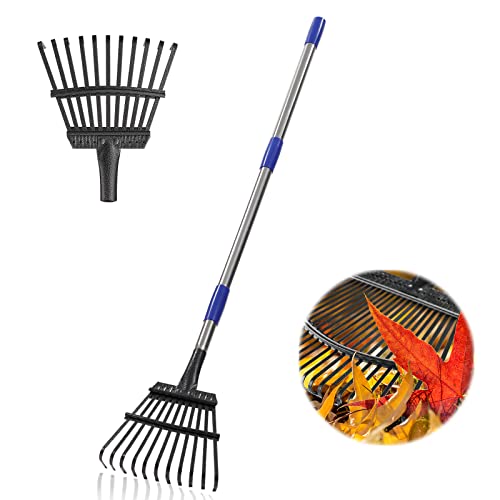 leaf rake for gardening 85 wide small garden rake for leaves11 tines