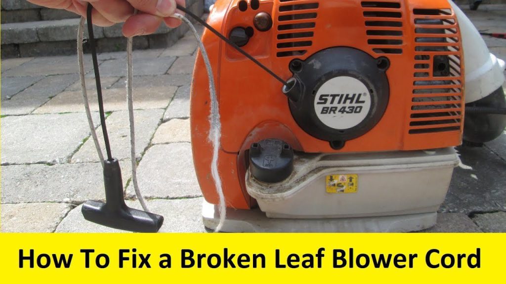 How Do You Fix Cord Retraction On Electric Leaf Blowers?