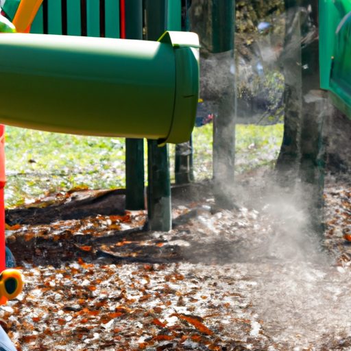 can leaf blowers be used for cleaning outdoor play equipment