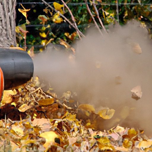 how do i avoid blowing dust and dirt while using a leaf blower