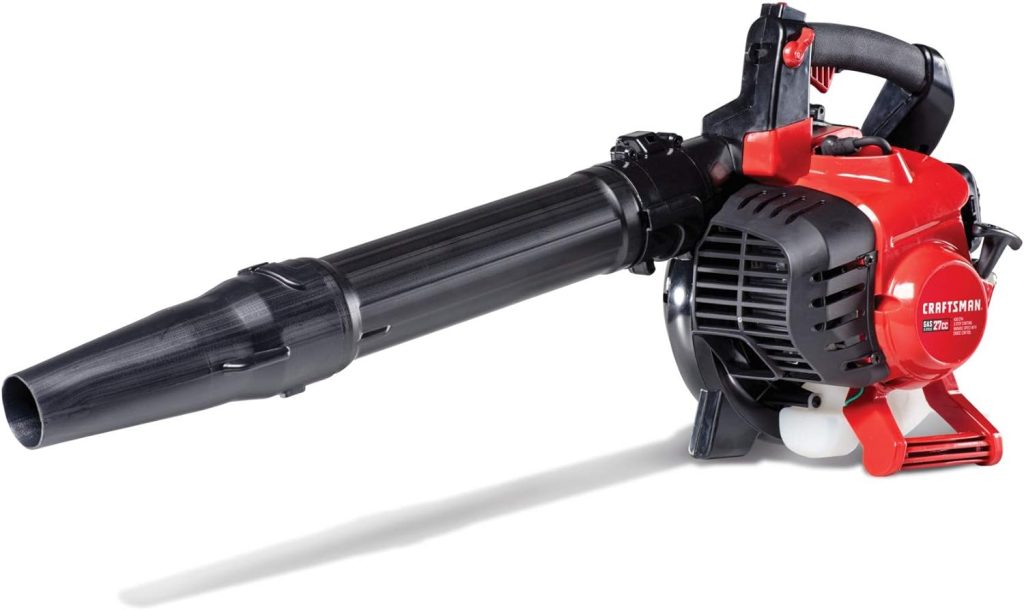 CRAFTSMAN Gas Powered Leaf Blower and Vacuum, Handheld Gas Blower, 205MPH, 27cc, 2-Cycle (BV245)