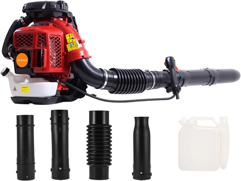 80CC 900CFM Leaf Blower - 2 Stroke Backpack Gas Powered Leaf Blower, Grass Lawn Blower Air Cooling Gasoline Backpack Grass Blower, Backpack Snow Blower for Garden