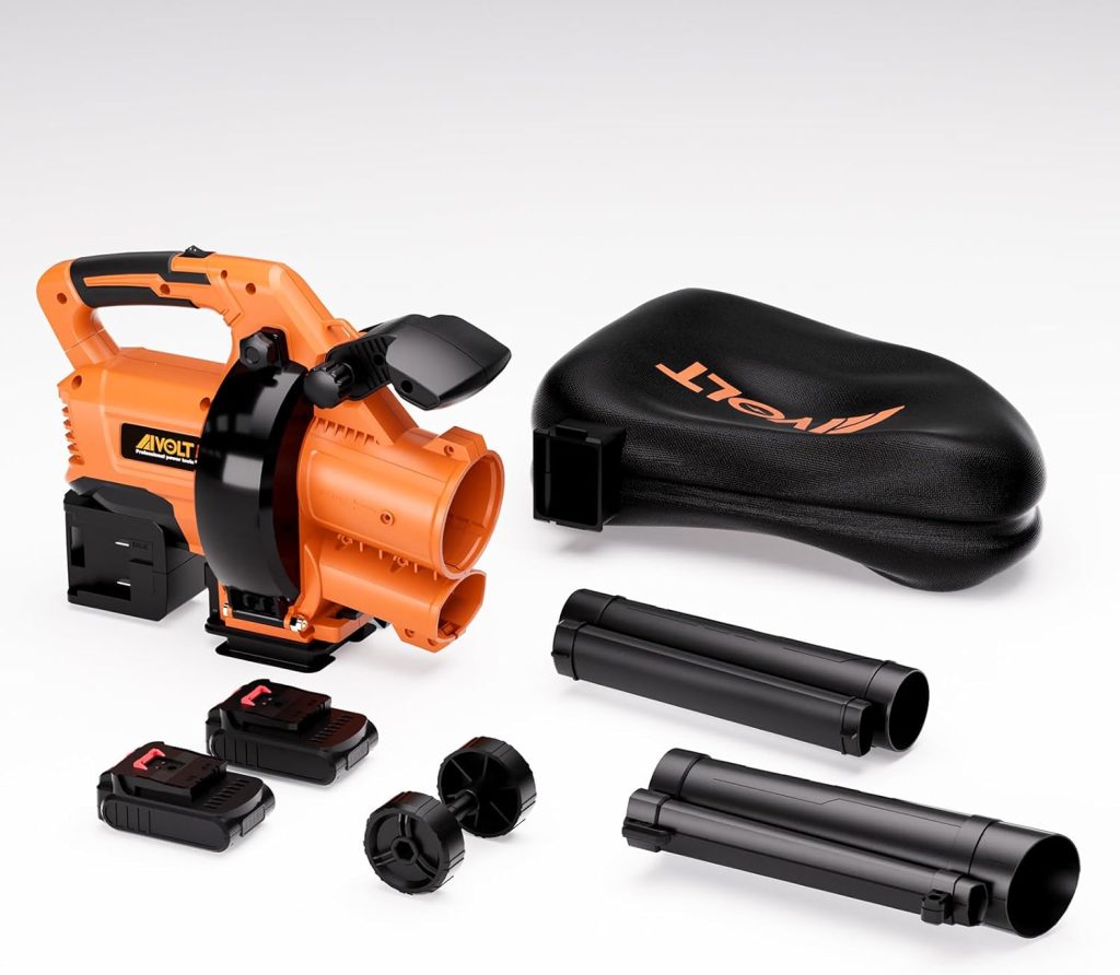 AIVOLT Cordless Leaf Blower Vacuum with Bag, 3 in 1 40v Battery Powered Leaf Blower, Vacuum, Mulcher, 150MPH Air Speed, 6-Speed Dial,Battery and Dual Port Charger Included