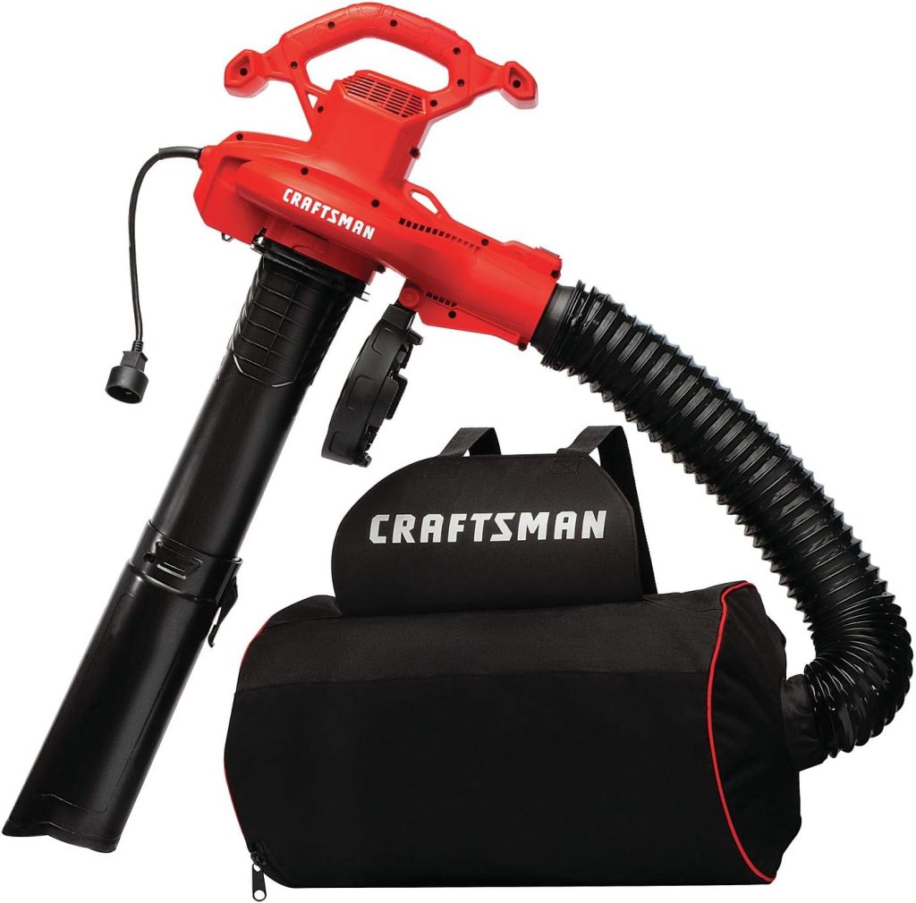 Craftsman 3-in-1 Leaf Blower, Leaf Vacuum and Mulcher, Up to 260 MPH, 12 Amp, Corded Electric (CMEBL7000)