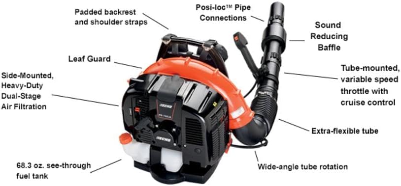 Echo 63.3 Gas Backpack Blower with Tube Throttle