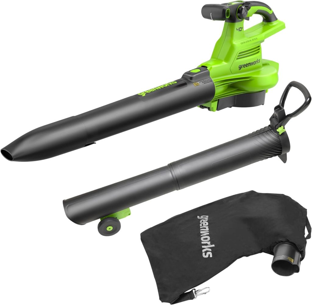 Greenworks 40V (230 MPH / 505 CFM / 75+ Compatible Tools) Cordless Brushless Leaf Blower / Vacuum, Tool Only