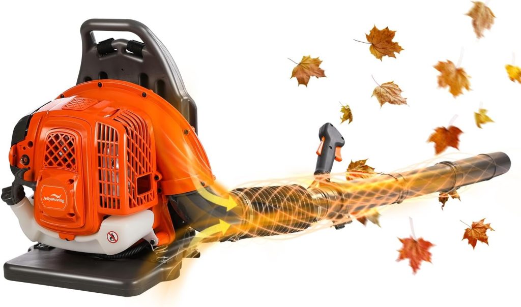 Prapark 65CC Gas Powered Backpack Leaf Blower, 850CFM - Powerful 2-Stroke Engine for Efficient Lawn, Snow, Dust Removal - Ergonomic, Versatile Outdoor Cleaning