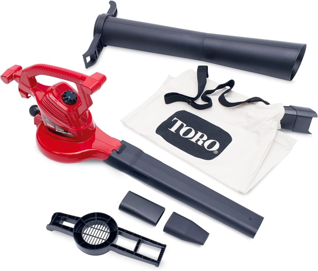 Toro 51619 Ultra Electric Blower Vac, 250 mph, Red