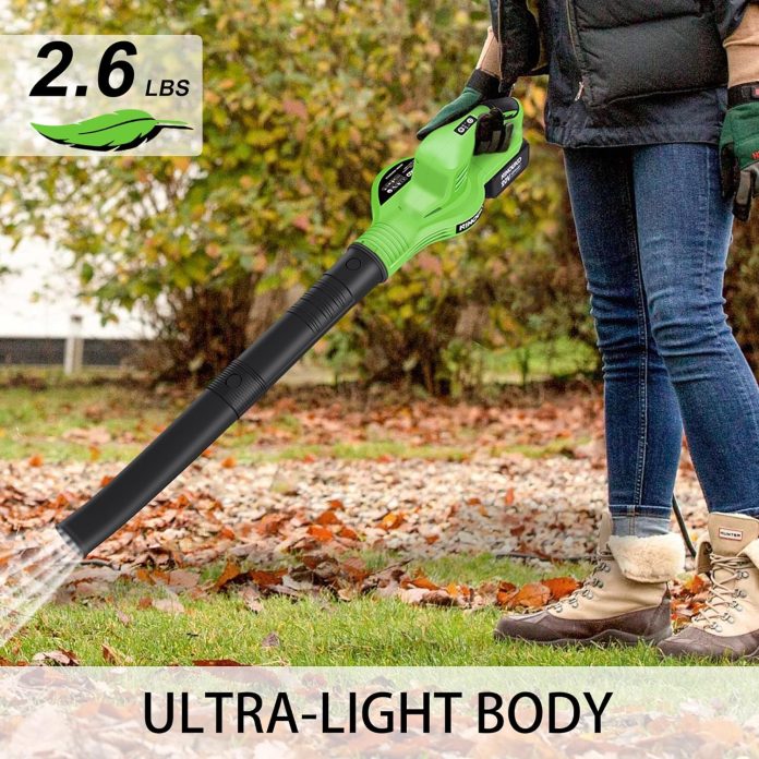 150mph cordless electric leaf blower with 40ah battery and charger 2 speed modes for yard patio and lawn care 3