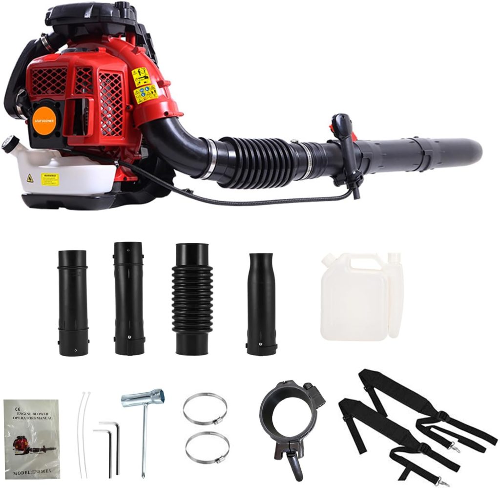 Backpack Blower, 900CFM 80CC Gas Leaf Blower, 2-Stroke Engine Backpack Blowers Gas Powered, for Patio Yard Sidewalk Small Gas Blower Shipping from US Fast Arrival