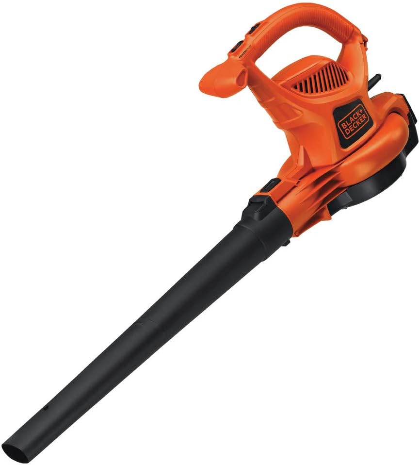 BLACK+DECKER Electric Leaf Blower, Leaf Vacuum and Mulcher 3 in 1, 250 mph Airflow, 400 cfm Delivery Power, Reusable Bag Included, Corded (BEBL7000)