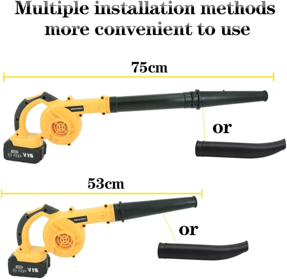 Cordless Leaf Blower and Vacuum Cleaner,2 x 4.0A Battery  Charger, 2-in-1 Electric Leaf Blower  Vacuum for Yard Cleaning/Snow Blowing.