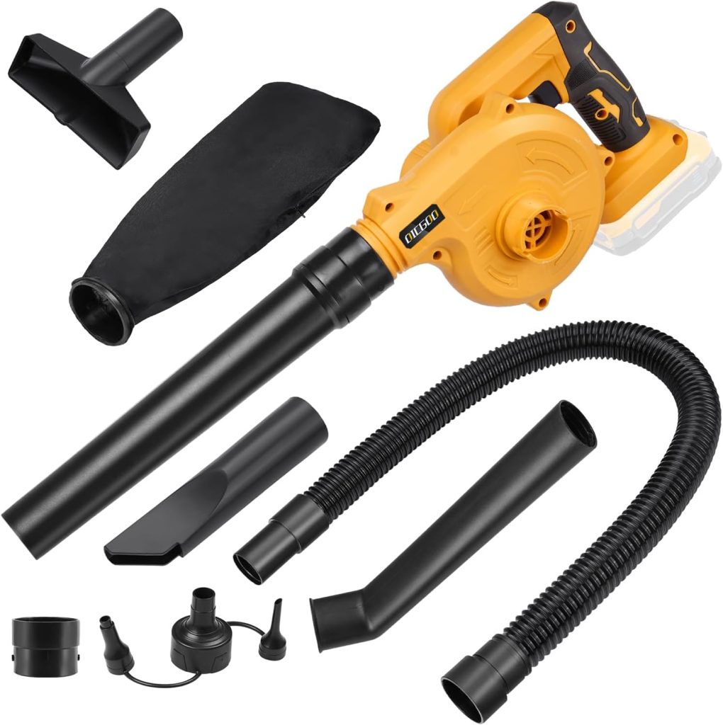 Cordless Leaf Blower for Dewalt 20V Max Battery, Electric Jobsite Air Blower, Variable Speed Up to 150MPH,2-in-1 Handle Electric Blower and Vacuum Cleaner (Battery Not Included)