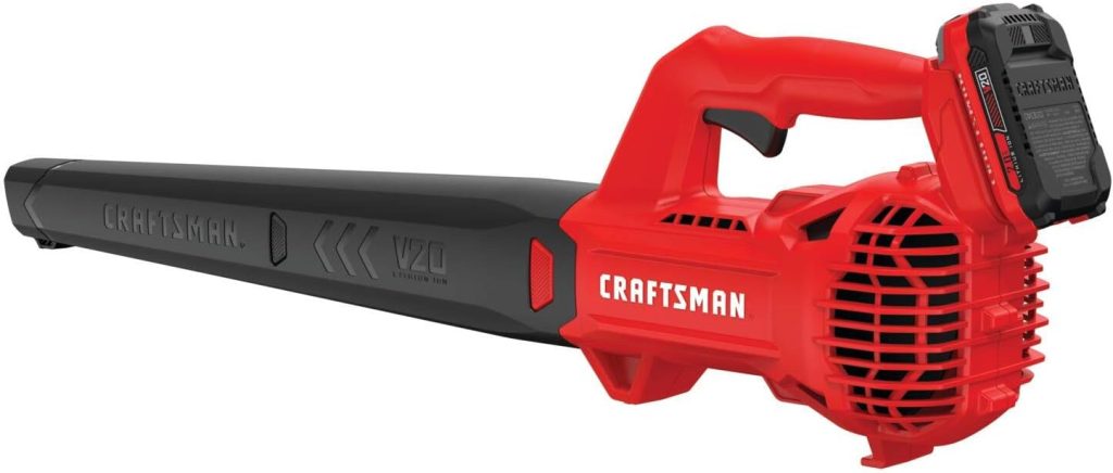 CRAFTSMAN 20V MAX Cordless Leaf Blower Kit with Battery  Charger Included (CMCBL710D1) Red