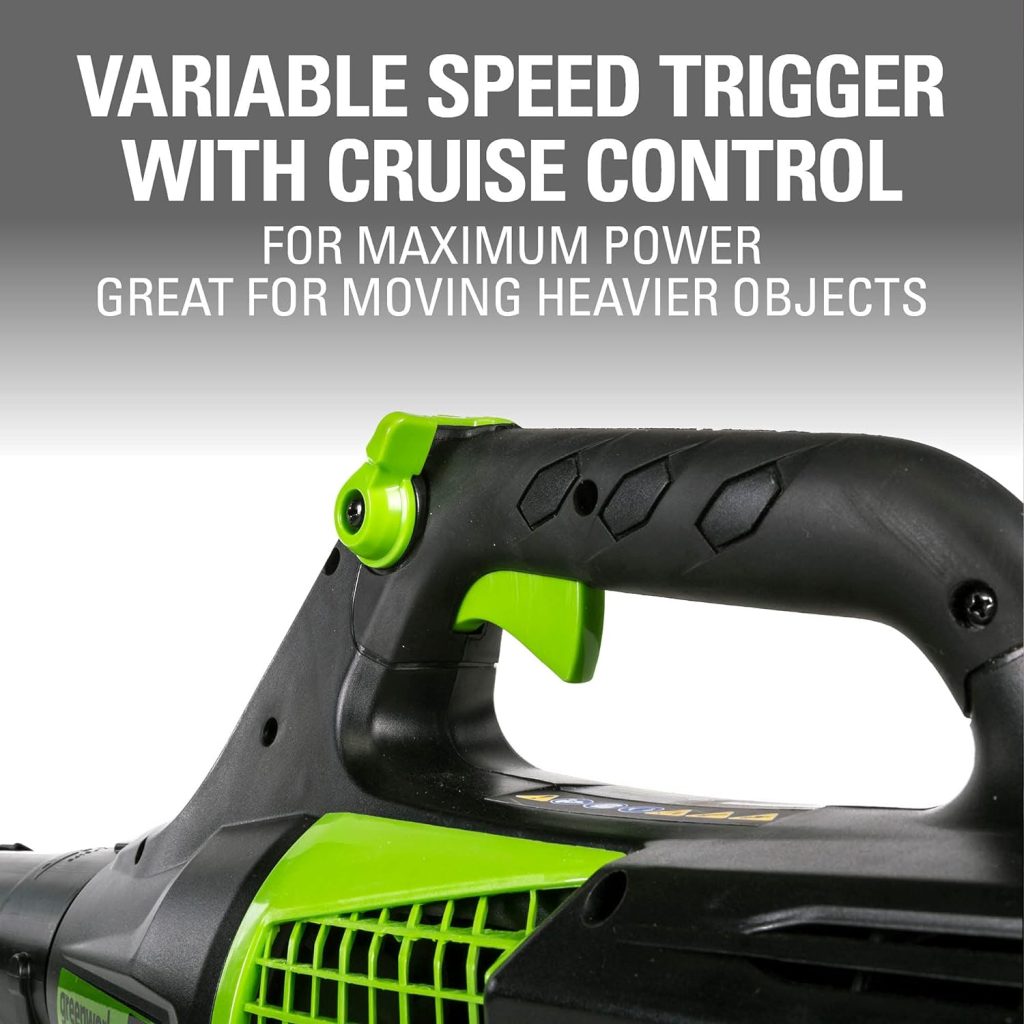 Greenworks 80V (125 MPH / 500 CFM / 75+ Compatible Tools) Cordless Axial Leaf Blower, Tool Only