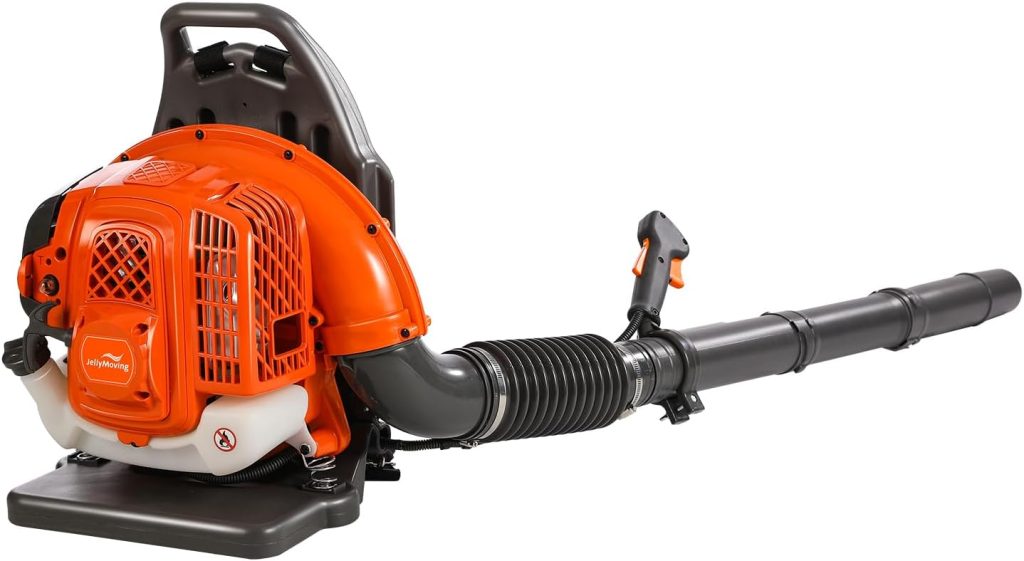 Prapark Backpack Leaf Blower Gas Powered - Lightweight 18 LB, Powerful 65CC 2-Stroke Engine, 850CFM, Ergonomic Design - Ideal for Lawn, Snow, Dust