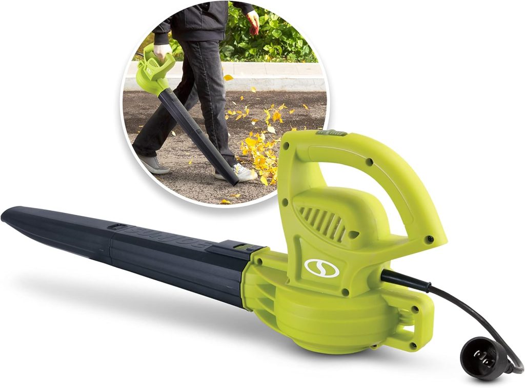 Sun Joe SBJ597E All Purpose Electric Blower, 155 MPH, 6 Amp, Green