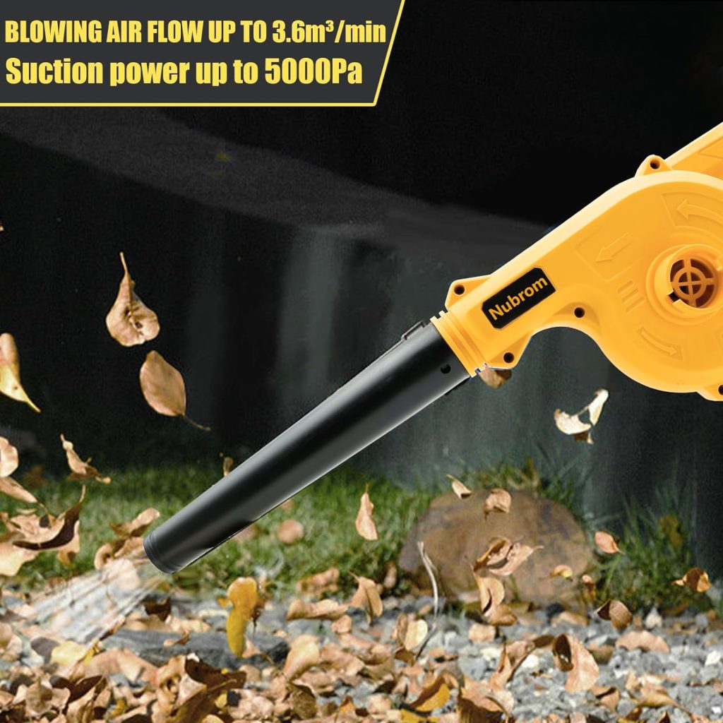 Cordless Leaf Blower for Dewalt 20V Battery, 2-in-1 Electric Leaf Blower  Vacuum, Small Leaf Blower for Lawn Care, Dust, Pet Hair, Car(Battery Not Included)