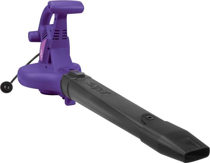 sun joe sbj606e ga prp 250 mph 14 amp 4 in 1 electric blowervacuummulchergutter cleaner purple 1