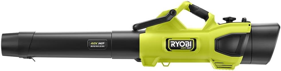 RYOBI 40V HP Brushless 100 MPH 600 CFM Cordless Leaf Blower/Mulcher/Vacuum with (2) 4.0 Ah Batteries and Charger Green