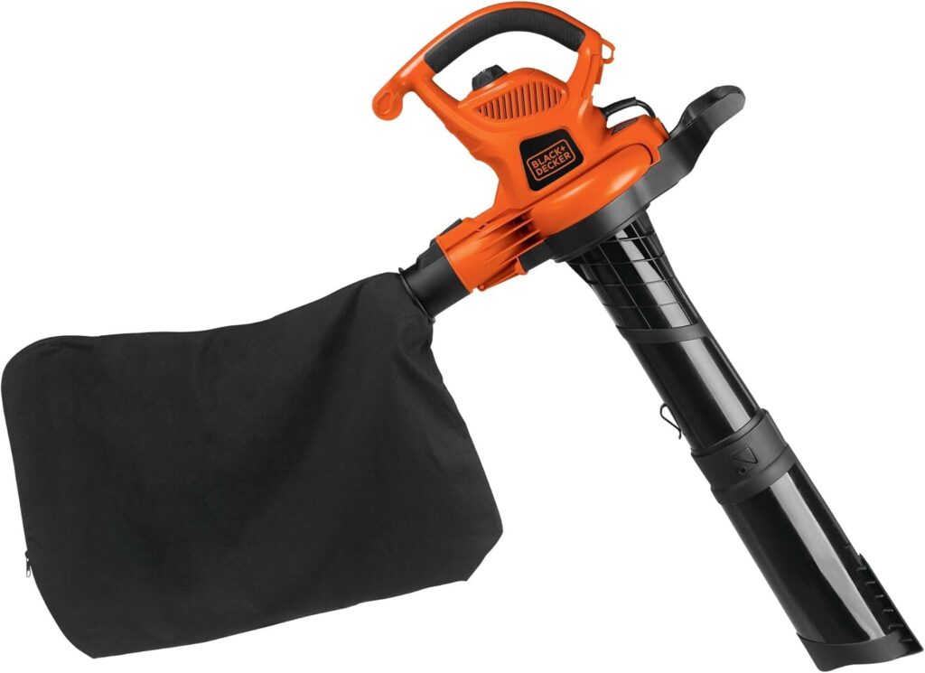 BLACK+DECKER Leaf Blower Leaf Vacuum and Leaf Mulcher 3-in-1, Electric Blowers for Lawn Care, 12 Amp, 250 MPH, 400 CFM (BV6000) BLACK+DECKER Leaf Blower Leaf Vacuum and Leaf Mulcher 3-in-1, Electric Blowers for Lawn Care, 12 Amp, 250 MPH, 400 CFM (BV6000)
