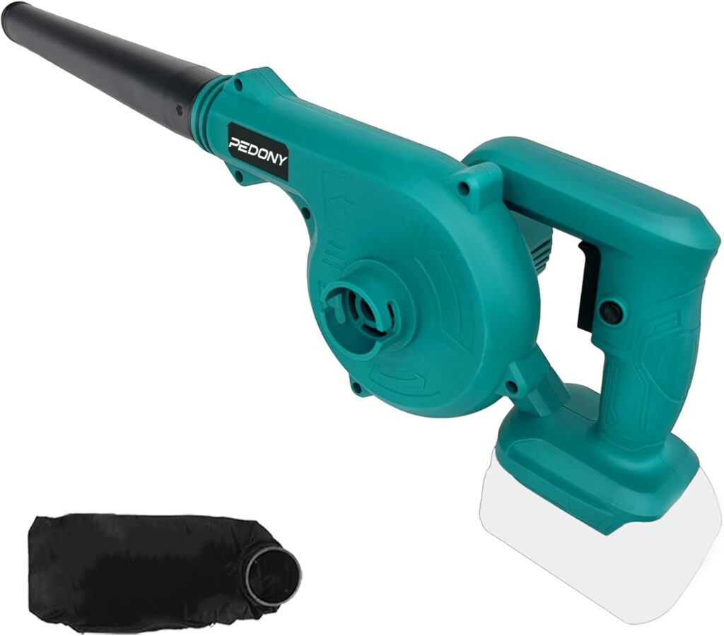 Cordless Leaf Blower for Makita 18V Battery,Electric Jobsite Air Blower 130MPH,2-in-1 Handle Electric Blower and Vacuum Cleaner for Blowing Leaf,Cleaning Dust,Small Trash,Car,Computer Host (Tool Only)