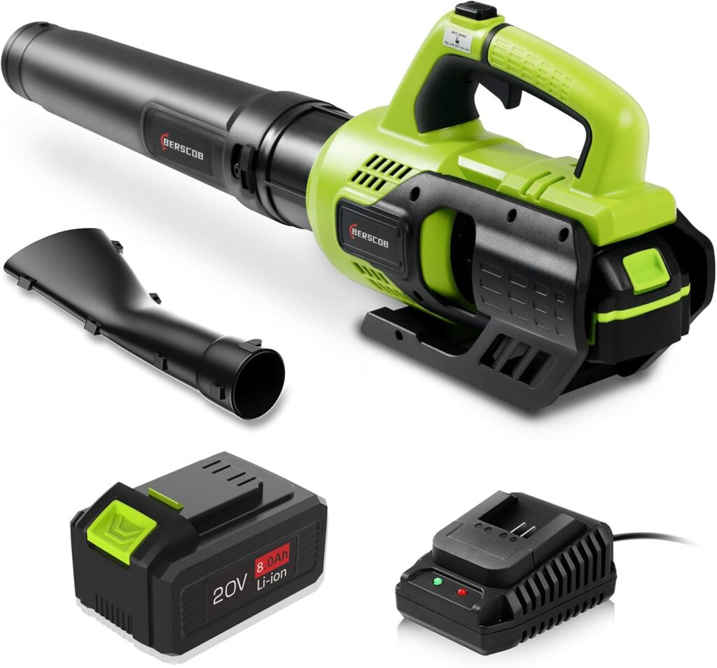 Leaf Blower Cordless,580CFM/160MPH Electric Leaf Blower with 4.0Ah Battery and Fast Charger, Lightweight Leaf Blowers for Lawn Care, Yard, Garage, Patio  Sidewalk Blowing