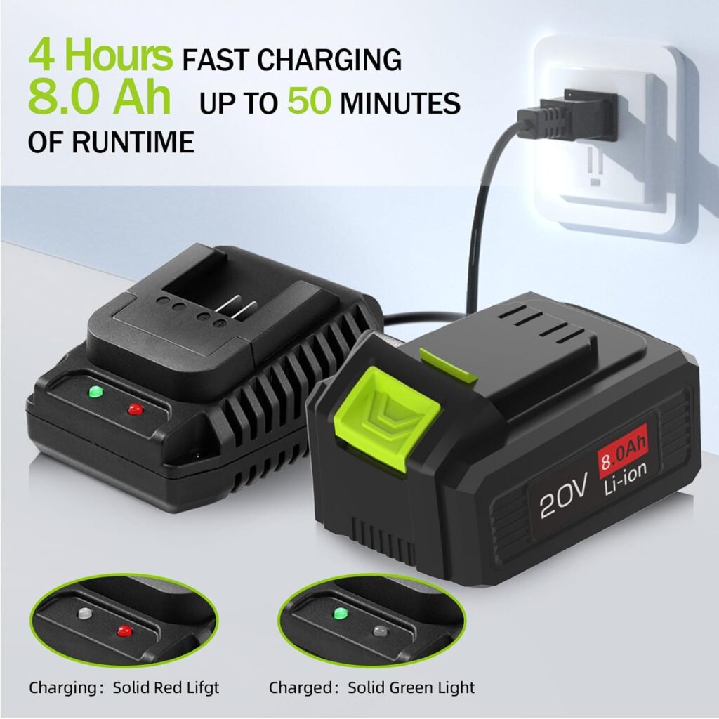 Leaf Blower Cordless,580CFM/160MPH Electric Leaf Blower with 4.0Ah Battery and Fast Charger, Lightweight Leaf Blowers for Lawn Care, Yard, Garage, Patio  Sidewalk Blowing