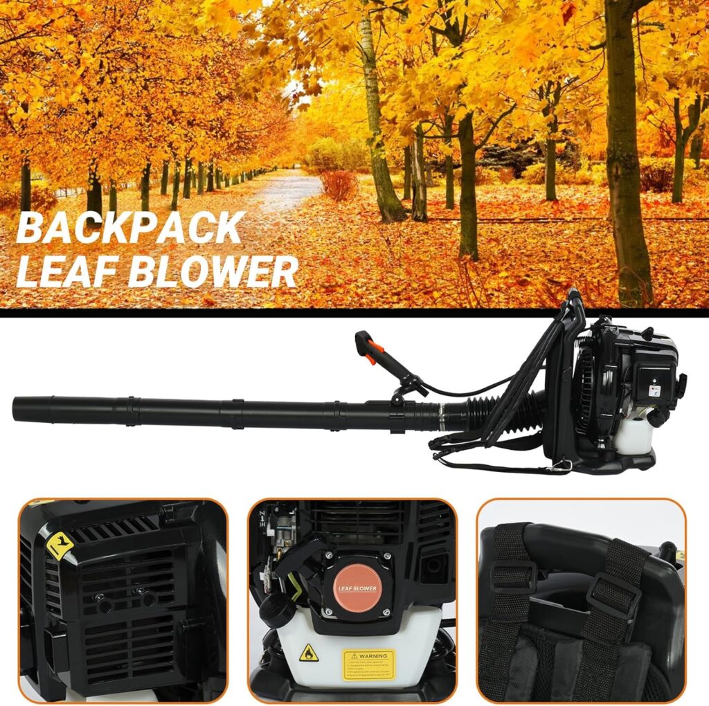 52CC Backpack Leaf Blower, 550CFM 2-Stroke Leaf Blower Gas, LeafBlower Gas Powered Snow Blower for Outdoor Lawn Road, Snow Cleaning Shipping from US (52CC Black) 52CC Backpack Leaf Blower, 550CFM 2-Stroke Leaf Blower Gas, LeafBlower Gas Powered Snow Blower for Outdoor Lawn Road, Snow Cleaning Shipping from US (52CC Black)