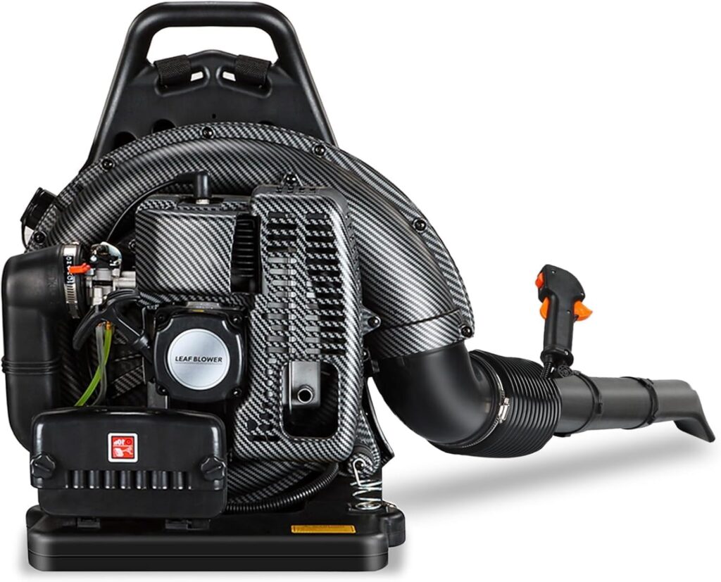 72CC Gas Backpack Leaf Blower, 760 CFM, 230 MPH 2-Stroke Blower with Adjustable Speed, Low Noise, and Ergonomic Design for Lawn, Yard, Garden Commercial Use-Black 72CC Gas Backpack Leaf Blower, 760 CFM, 230 MPH 2-Stroke Blower with Adjustable Speed, Low Noise, and Ergonomic Design for Lawn, Yard, Garden Commercial Use-Black