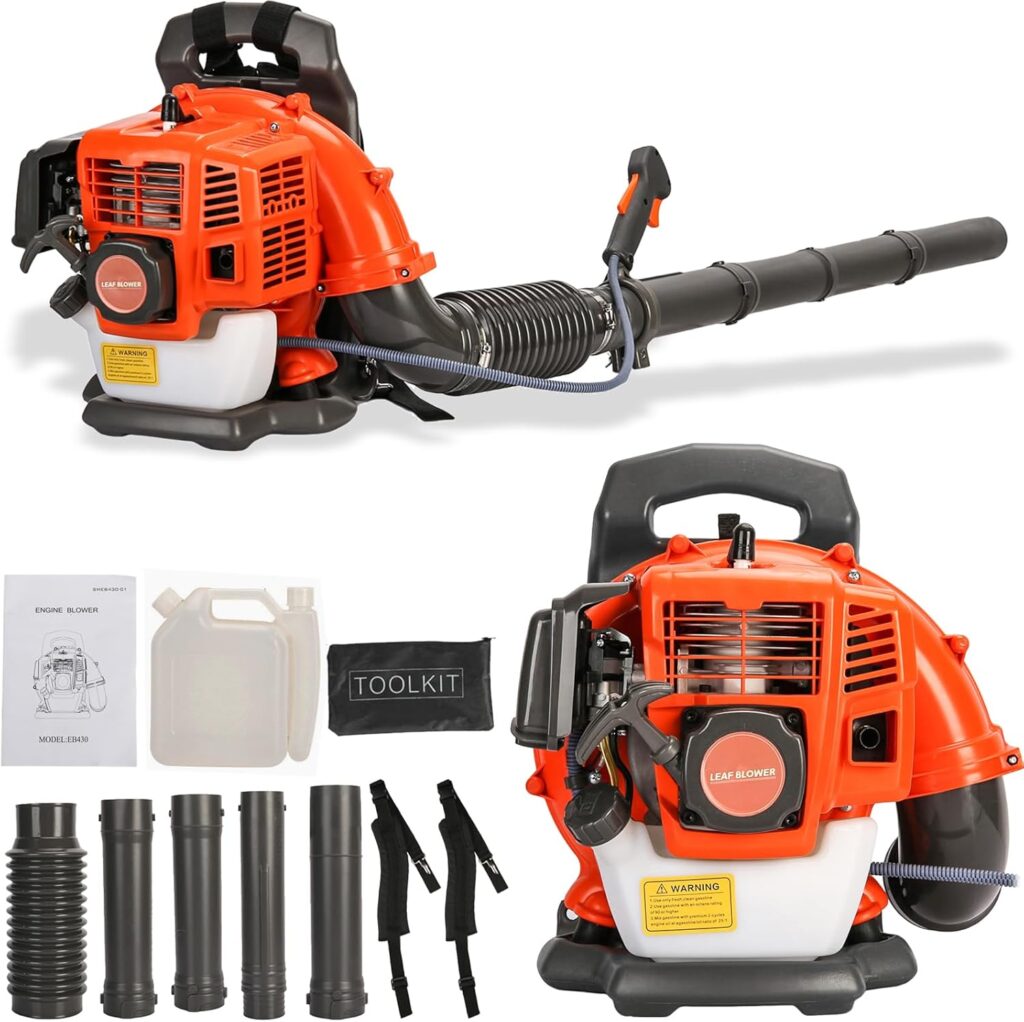 Backpack Gas Powered Leaf Blower, 52CC 550CFM 3HP 2 Stroke Grass Lawn Blower Air Cooling Gasoline Backpack Grass Blower with Air-Cooled, Snow Blower for Outdoor (550CFM 52CC) Backpack Gas Powered Leaf Blower, 52CC 550CFM 3HP 2 Stroke Grass Lawn Blower Air Cooling Gasoline Backpack Grass Blower with Air-Cooled, Snow Blower for Outdoor (550CFM 52CC)