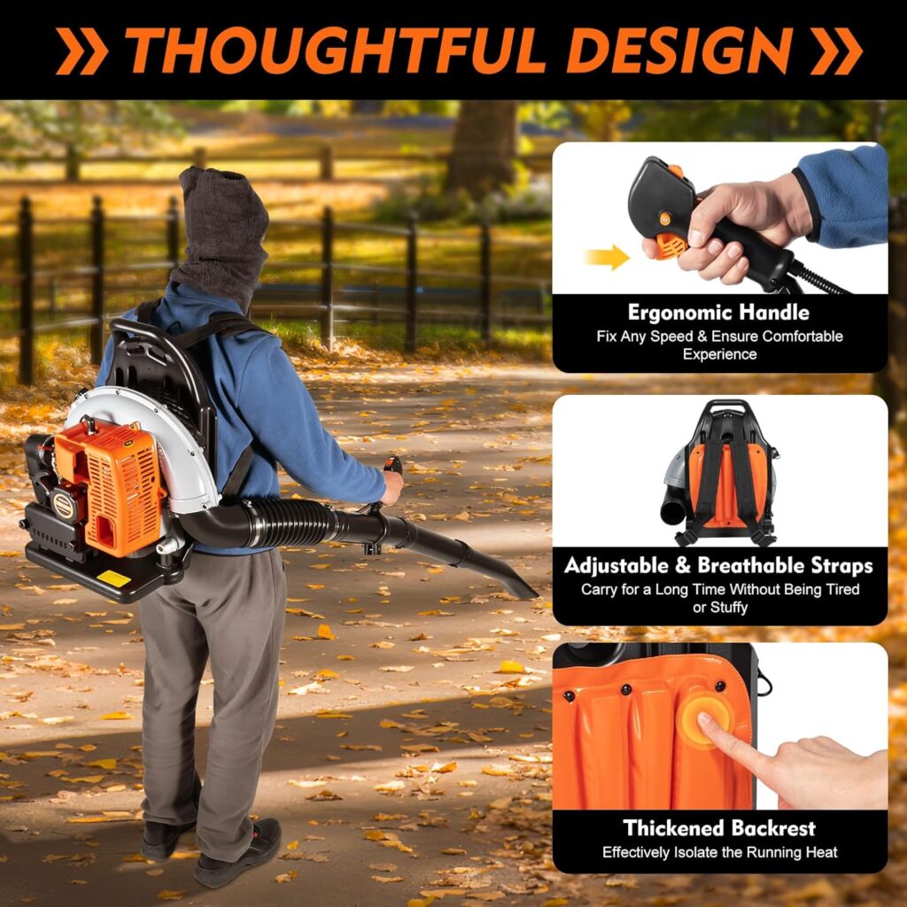 Backpack Leaf Blower, 66cc 2 Stroke Gas Leaf Blowers for Lawn Care, Cordless Leaf Blowers Gas Powered, 2.7KW 665CFM Portable Air Blower for Garden Snow Dirt Debris (2.7 KW) Backpack Leaf Blower, 66cc 2 Stroke Gas Leaf Blowers for Lawn Care, Cordless Leaf Blowers Gas Powered, 2.7KW 665CFM Portable Air Blower for Garden Snow Dirt Debris (2.7 KW)