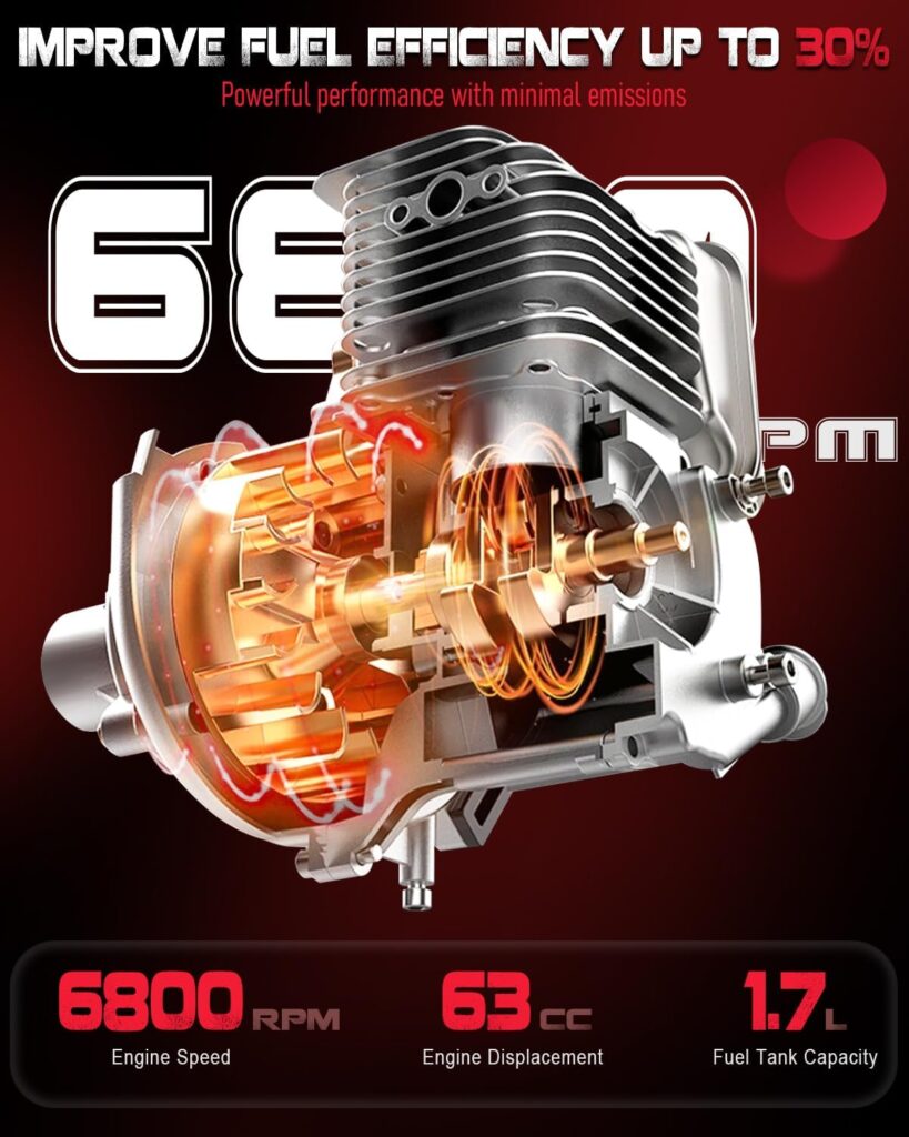 EIDOWA 63CC Gas Backpack Leaf Blower – 665 CFM, 205 MPH, Commercial-Grade Gas Blower for Landscaping, Snow Removal, and Heavy-Duty Yard Work – Lightweight, Quiet for Residential Areas (686 RPO) EIDOWA 63CC Gas Backpack Leaf Blower – 665 CFM, 205 MPH, Commercial-Grade Gas Blower for Landscaping, Snow Removal, and Heavy-Duty Yard Work – Lightweight, Quiet for Residential Areas (686 RPO)