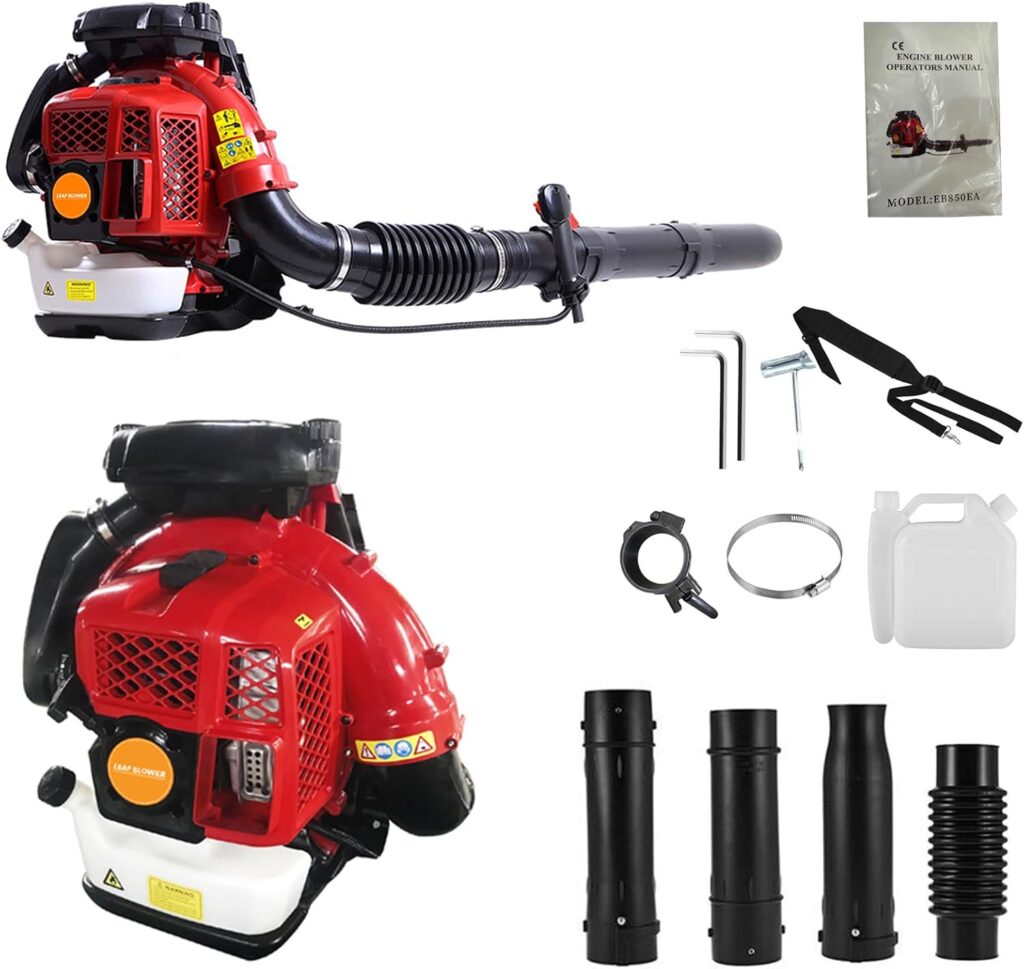 Gas Leaf Blower, Backpack Leaf Blower, 80CC 2 Stroke 900 CFM Backpack Blowers Gas Powered, Gas Powered LeafBlower, Gas Blowers for Lawn Care, Yard, Road Cleaning (Red) Gas Leaf Blower, Backpack Leaf Blower, 80CC 2 Stroke 900 CFM Backpack Blowers Gas Powered, Gas Powered LeafBlower, Gas Blowers for Lawn Care, Yard, Road Cleaning (Red)