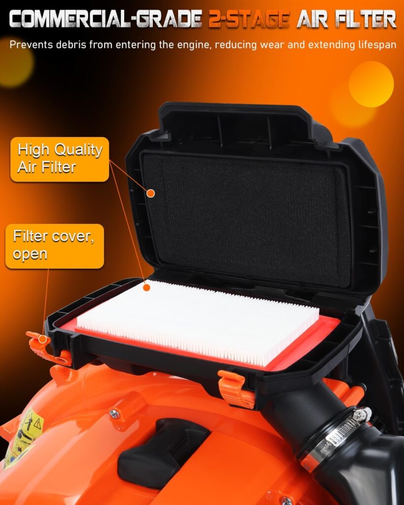 Getell 80cc Gas Backpack Leaf Blower, 900CFM 206MPH 2-Stroke Engine, Heavy-Duty Leaf Snow Blower for Lawn, Garden Commercial Use (853 EZ) Getell 80cc Gas Backpack Leaf Blower, 900CFM 206MPH 2-Stroke Engine, Heavy-Duty Leaf Snow Blower for Lawn, Garden Commercial Use (853 EZ)