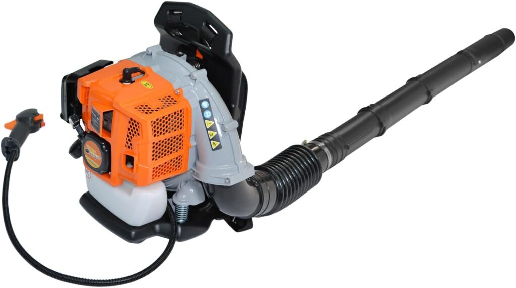 RIDALIYA 79CC Backpack Leaf Blower, 4.3HP Heavy-Duty Gas Powered Blower with 900 CFM Air Volume 210 MPH Wind Speed, High-Performance 2-Stroke Engine for Commercial Lawn, Farm, and Jobsite Cleanup RIDALIYA 79CC Backpack Leaf Blower, 4.3HP Heavy-Duty Gas Powered Blower with 900 CFM Air Volume 210 MPH Wind Speed, High-Performance 2-Stroke Engine for Commercial Lawn, Farm, and Jobsite Cleanup