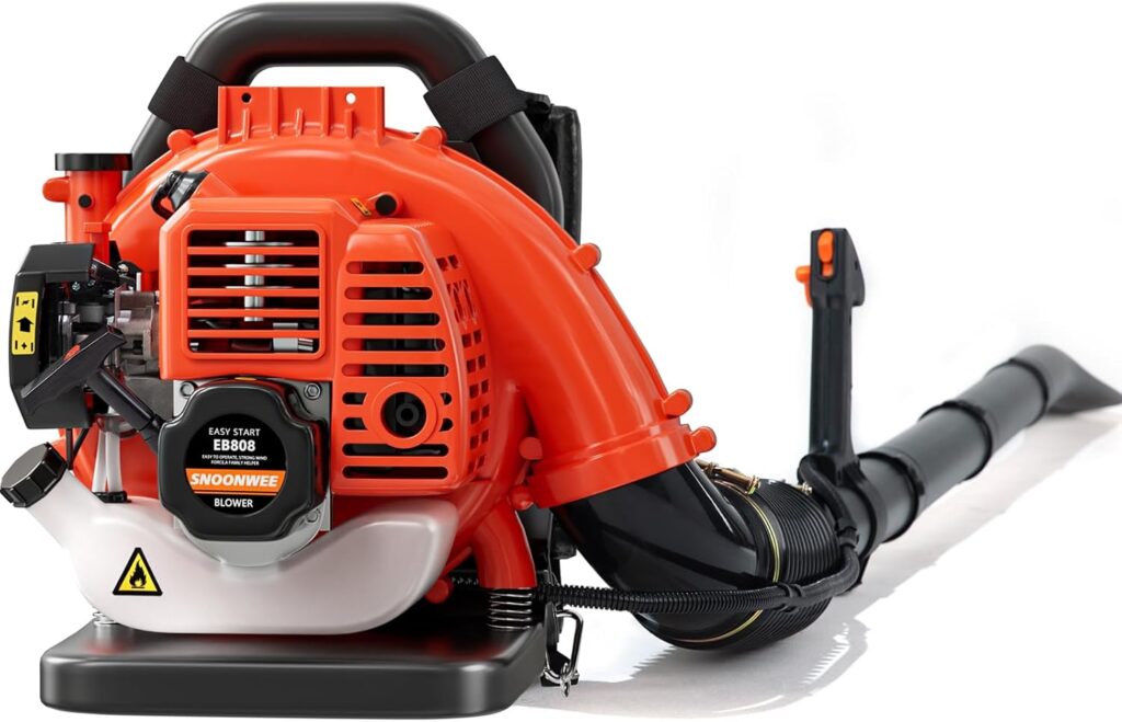 Snoonwee Backpack Leaf Blower Gas Powered – Commercial 52cc 2-Stroke Engine, 200 MPH 550 CFM Heavy Duty Blower for Lawn Care, Debris Snow (A808-2) Snoonwee Backpack Leaf Blower Gas Powered – Commercial 52cc 2-Stroke Engine, 200 MPH 550 CFM Heavy Duty Blower for Lawn Care, Debris Snow (A808-2)