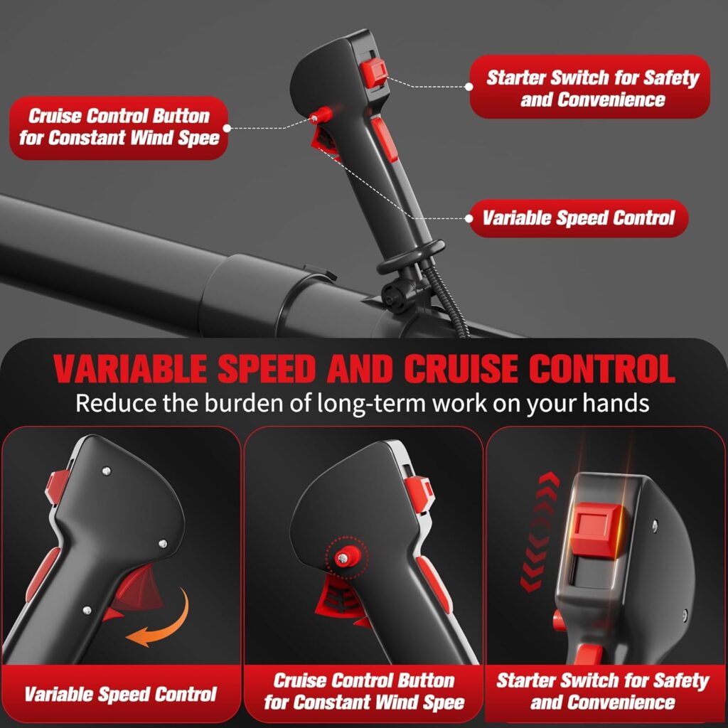 TDH Gas Backpack Leaf Blower - 2-Stroke Handheld-Class V Engine, 63 CC, High-Velocity 665 CFM, Ergonomic Design for Commercial Lawn Care, Yard Debris Snow, Gray TDH Gas Backpack Leaf Blower - 2-Stroke Handheld-Class V Engine, 63 CC, High-Velocity 665 CFM, Ergonomic Design for Commercial Lawn Care, Yard Debris Snow, Gray