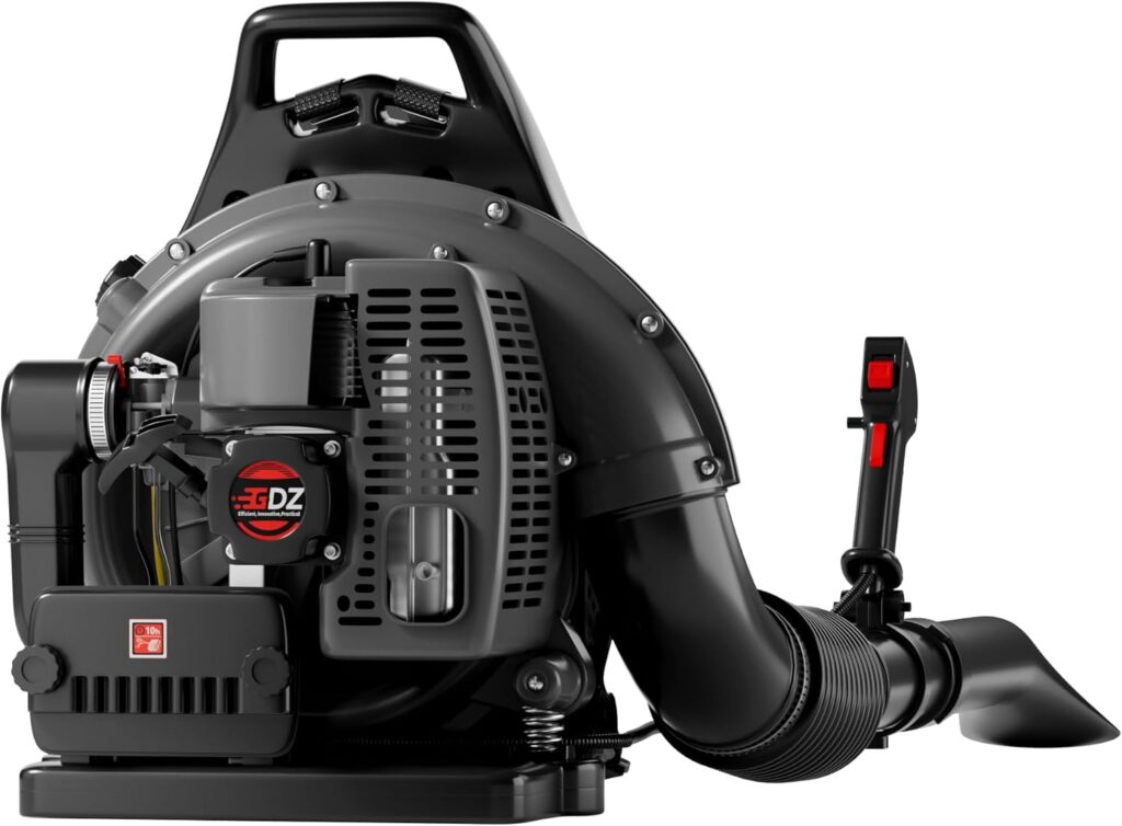 TDH Gas Backpack Leaf Blower - 2-Stroke Handheld-Class V Engine, 63 CC, High-Velocity 665 CFM, Ergonomic Design for Commercial Lawn Care, Yard Debris Snow, Gray TDH Gas Backpack Leaf Blower - 2-Stroke Handheld-Class V Engine, 63 CC, High-Velocity 665 CFM, Ergonomic Design for Commercial Lawn Care, Yard Debris Snow, Gray
