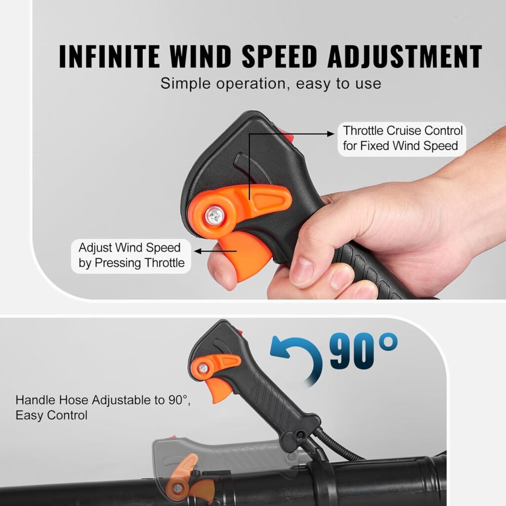 VEVOR 63CC Backpack Leaf Blower Gas Powered, 1.89L Tank, Delivers 1110CFM 220MPH, Perfect for Garden Maintenance, Clearing Leaves Snow VEVOR 63CC Backpack Leaf Blower Gas Powered, 1.89L Tank, Delivers 1110CFM 220MPH, Perfect for Garden Maintenance, Clearing Leaves Snow