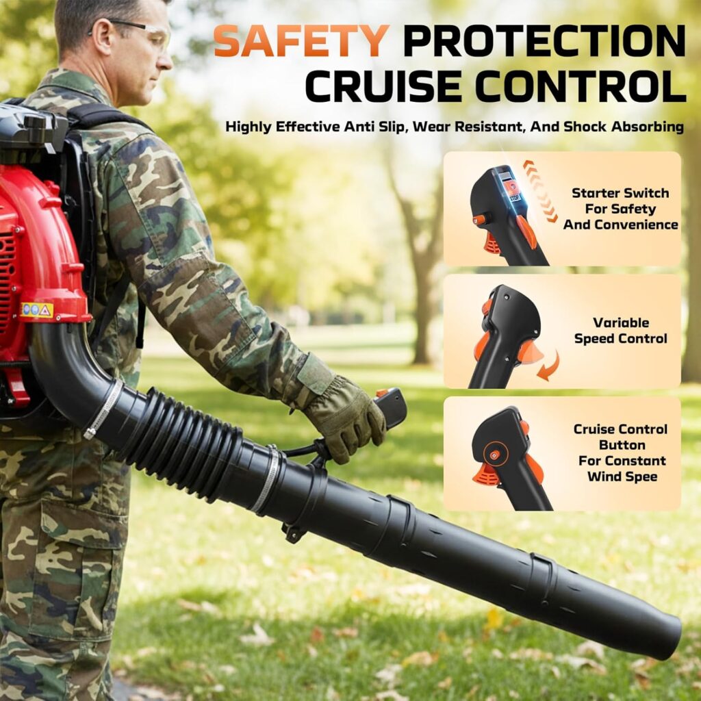 WTHW 80cc Gas Backpack Leaf Blower Heavy-Duty, High-Velocity 92.2 M/S, Engine Blower Power Tool for Professional Yard Cleanup and Heavy Leaves. (WH0608) WTHW 80cc Gas Backpack Leaf Blower Heavy-Duty, High-Velocity 92.2 M/S, Engine Blower Power Tool for Professional Yard Cleanup and Heavy Leaves. (WH0608)